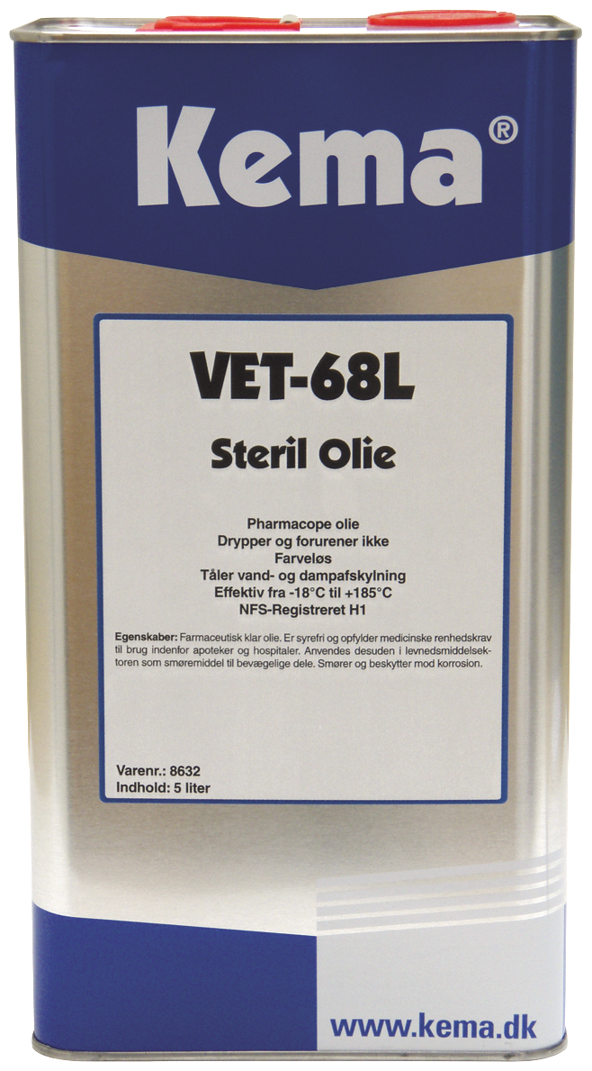Kema Steril Olie VET-68L 5 ltr - Ideel til Medicinsk Brug
