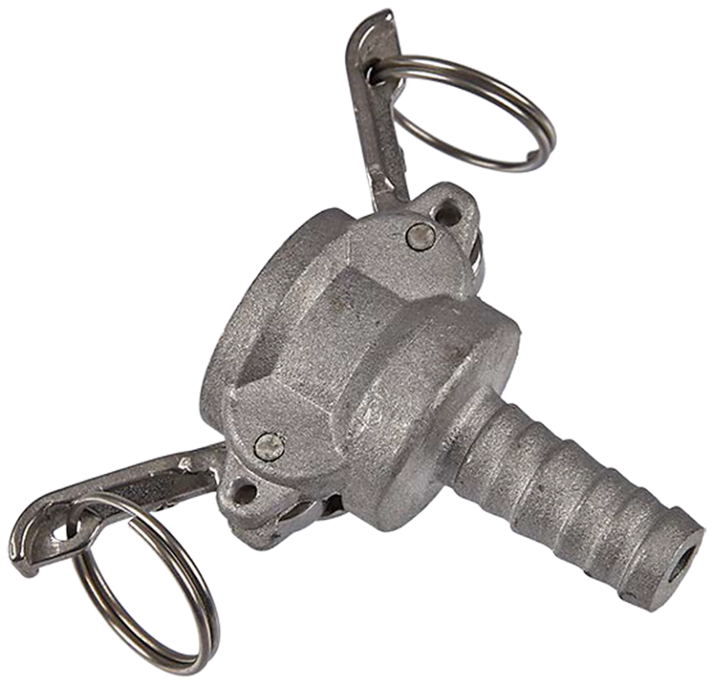 Cam-kobling type C aluminium med slangestuds 6"