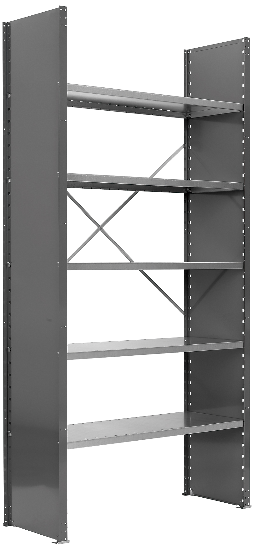 Lagerreol med lukket gavl - Startsektion 250x100x60 cm