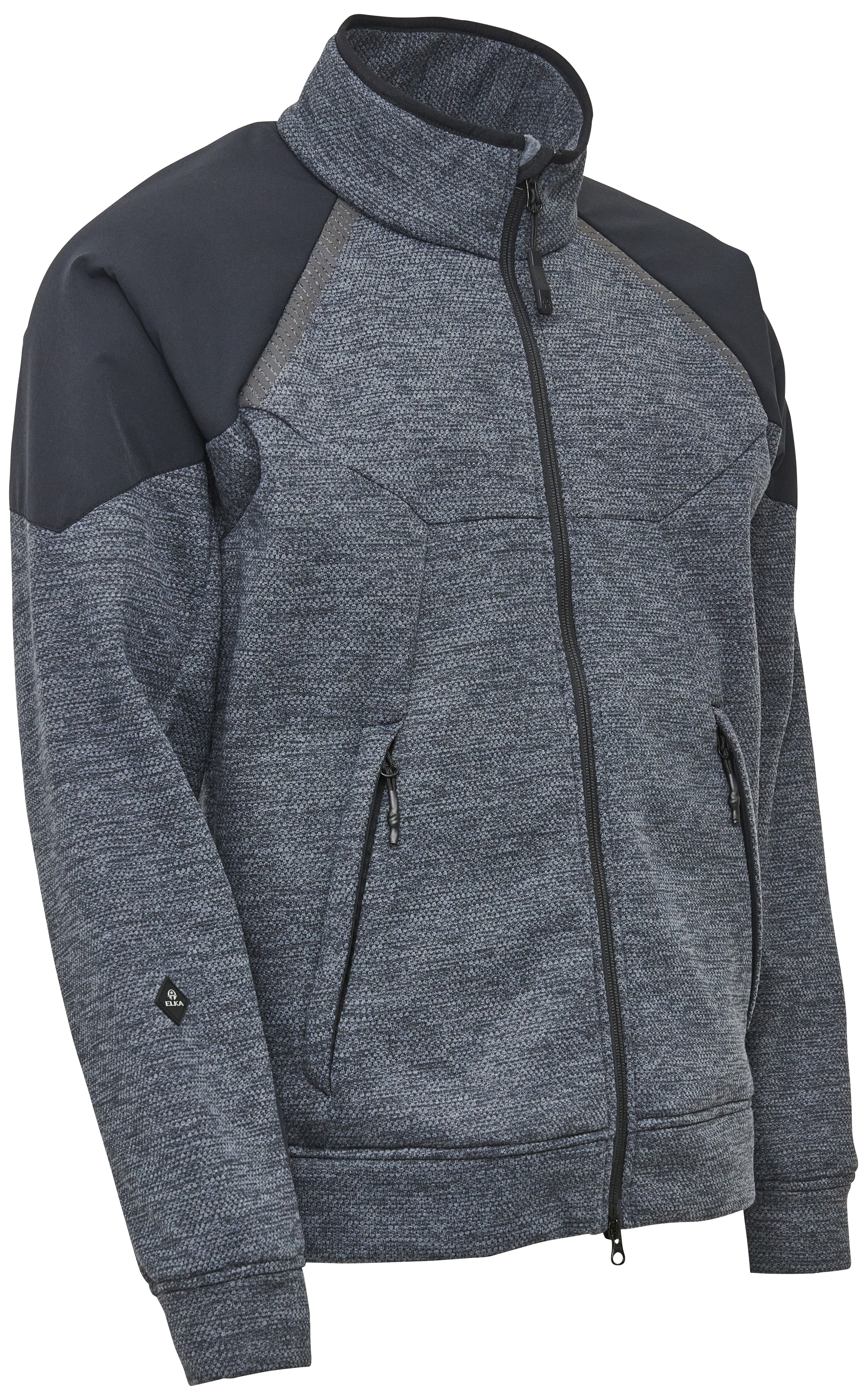 Højisolerende fleece midlayer jakke i grå melange