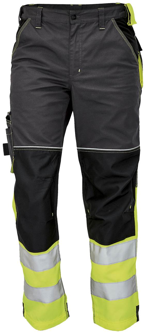 Knoxfield Hi-Vis Arbejdsbukser med Refleks i Gul/Grå
