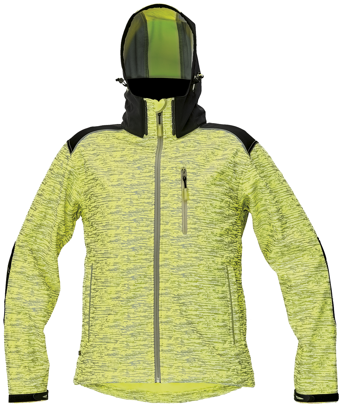 Knoxfield Hi-viz gul softshell jakke med reflekser