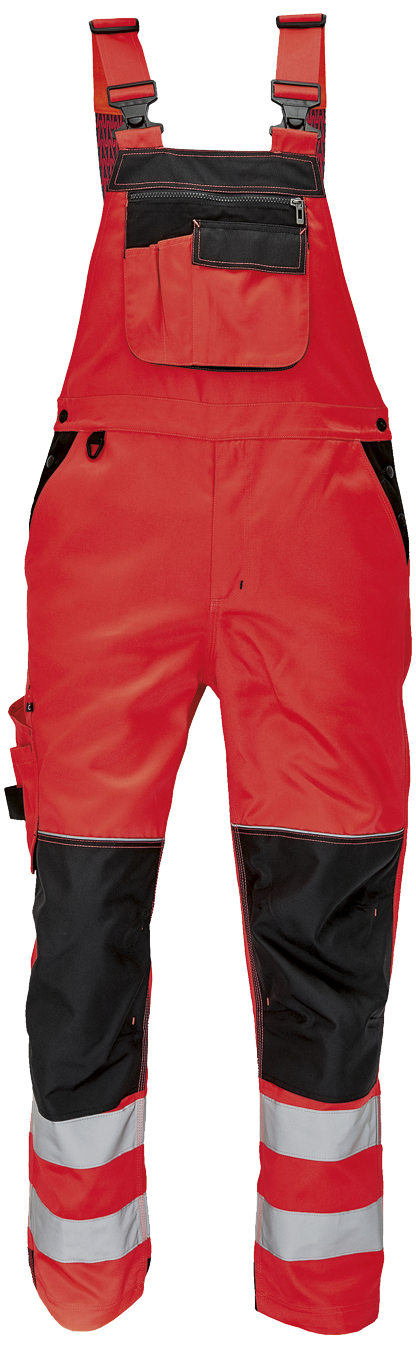 Knoxfield Hi-Viz overalls i rød med refleksstriber