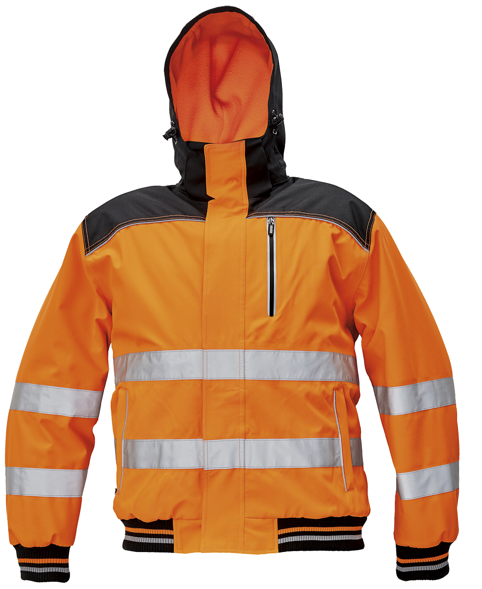 Knoxfield hi-vis vinterjakke i orange med refleksstriber