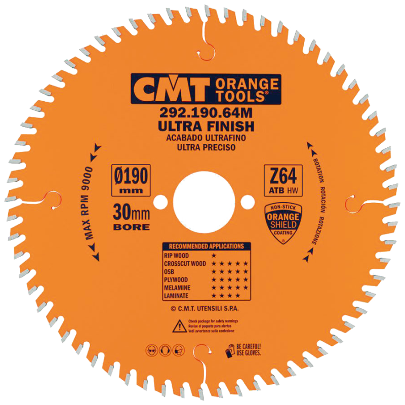 CMT Rundsavklinge HM 190x2,6x30 Z64 - Professionel Kvalitet