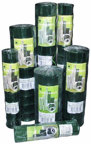 Grønt Havehegn 150 cm højt - 25 m PVC-belagt