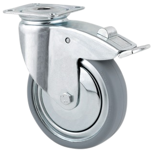 Drejehjul med bremse - 2477 DIK 125 P50 fra Tente