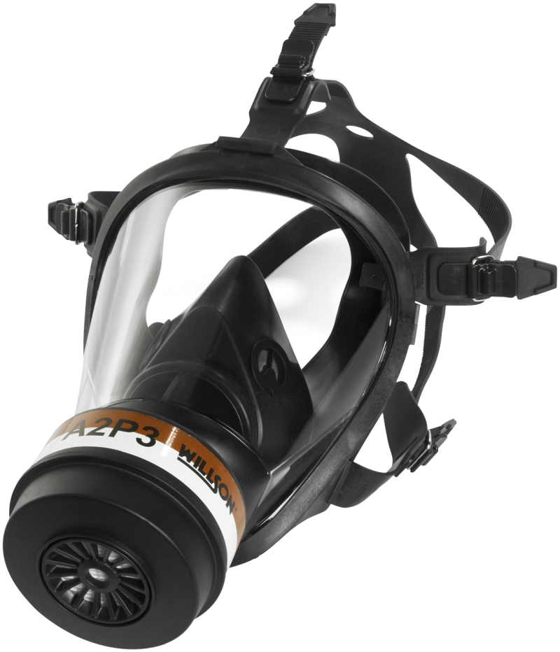 Optifit helmask med silikone og DIN-filter fra Honeywell