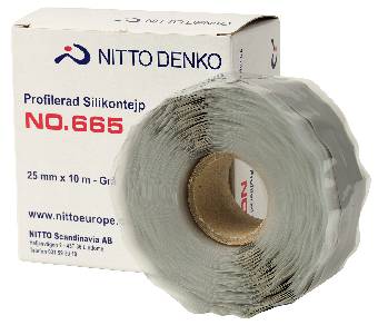 Silikontejp 665 25mmx10m - Højtemperaturisolering