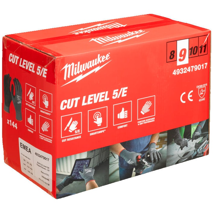 Milwaukee Arbejdshandsker Kat. 5 - 144 stk Beskyttelse