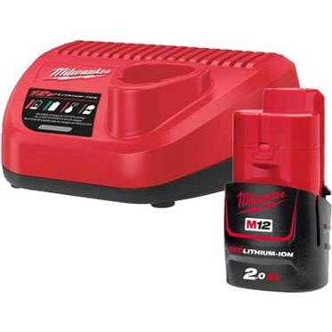 Milwaukee M12 NRG-201 Startsæt med Batteri og Lader