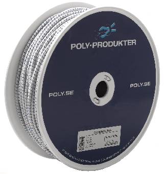 Lina gummifletet 8mm hvid spole - Kvalitet til gode priser!