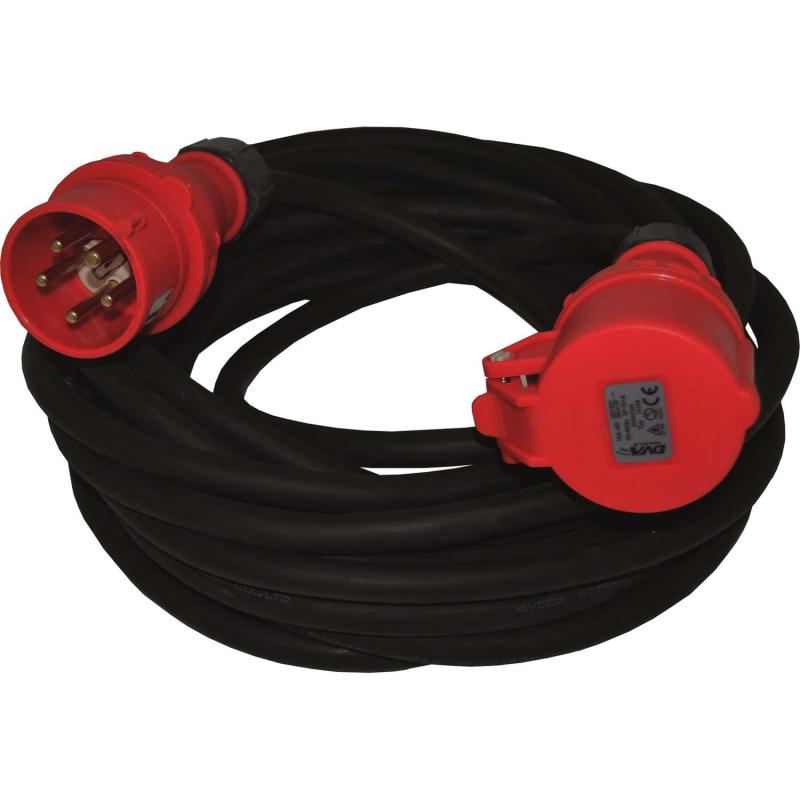 BLUE ELECTRIC kabelsæt CEE 400V 32A - 25m gummikabel