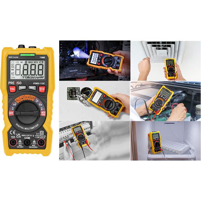 Prexiso Digitalt Multimeter AC/DC 600V - Præcise Målinger