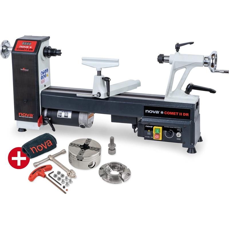 Teknatool Nova Comet-2 DR Trædrejebænk - Black Friday Tilbud!