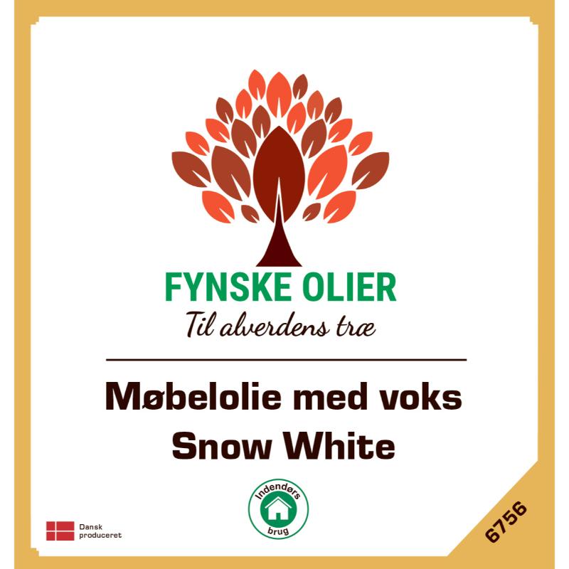 Møbelolie med voks - Snow White 5 Liter fra Fynske Olier