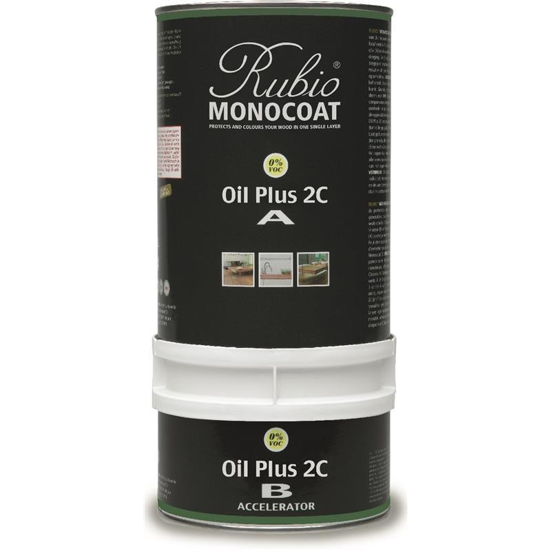 Rubio Monocoat Olie Plus 2C Mørk Eg 1 L med Accelerator
