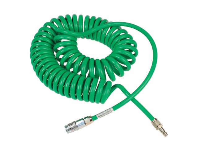 Spiral Trykluftsslange 8 m til Åndedrætsværn - Toolbox.dk