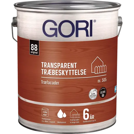 GORI 505 transparent træbeskyttelse nød 5 L
