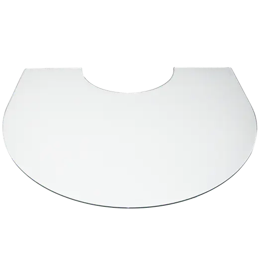 Morsø glasgulvplade halvcirkel flytbar til 7300/7400 serien 89 x 72 cm
