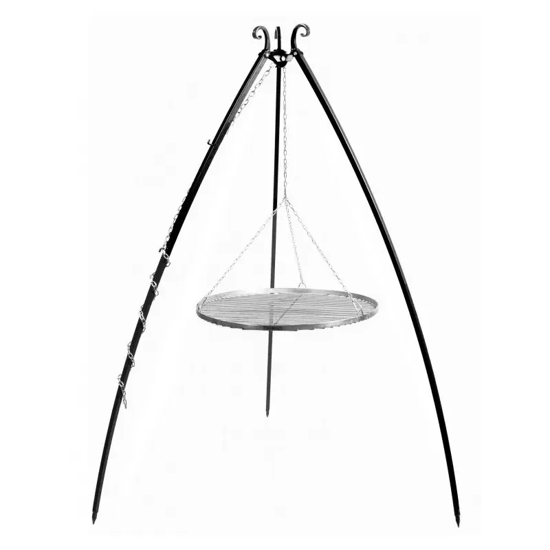 Cook King 200 cm 3-ben til Bålsted med 50 cm Rustfristål rist