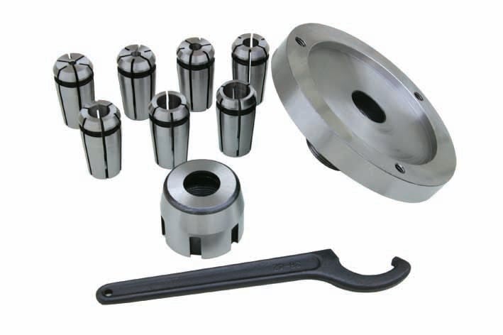 Spændettangsholder med flange ø80 mm 3-16mm i sæt