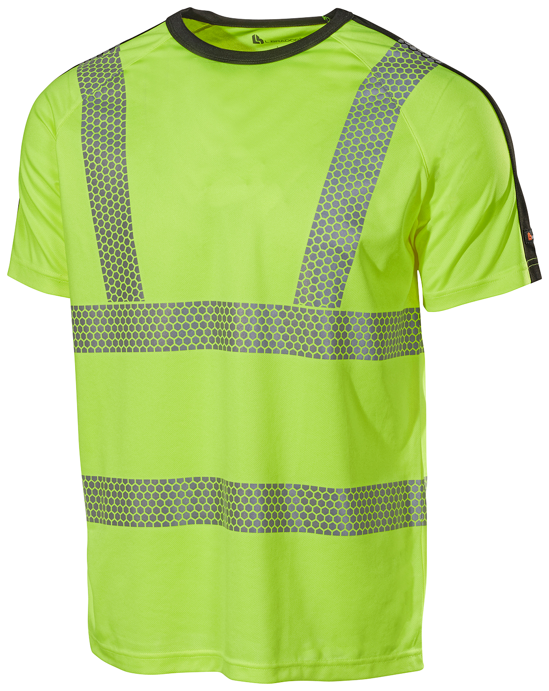 T-Shirt 6120P Gul/Sort Str. 5XL