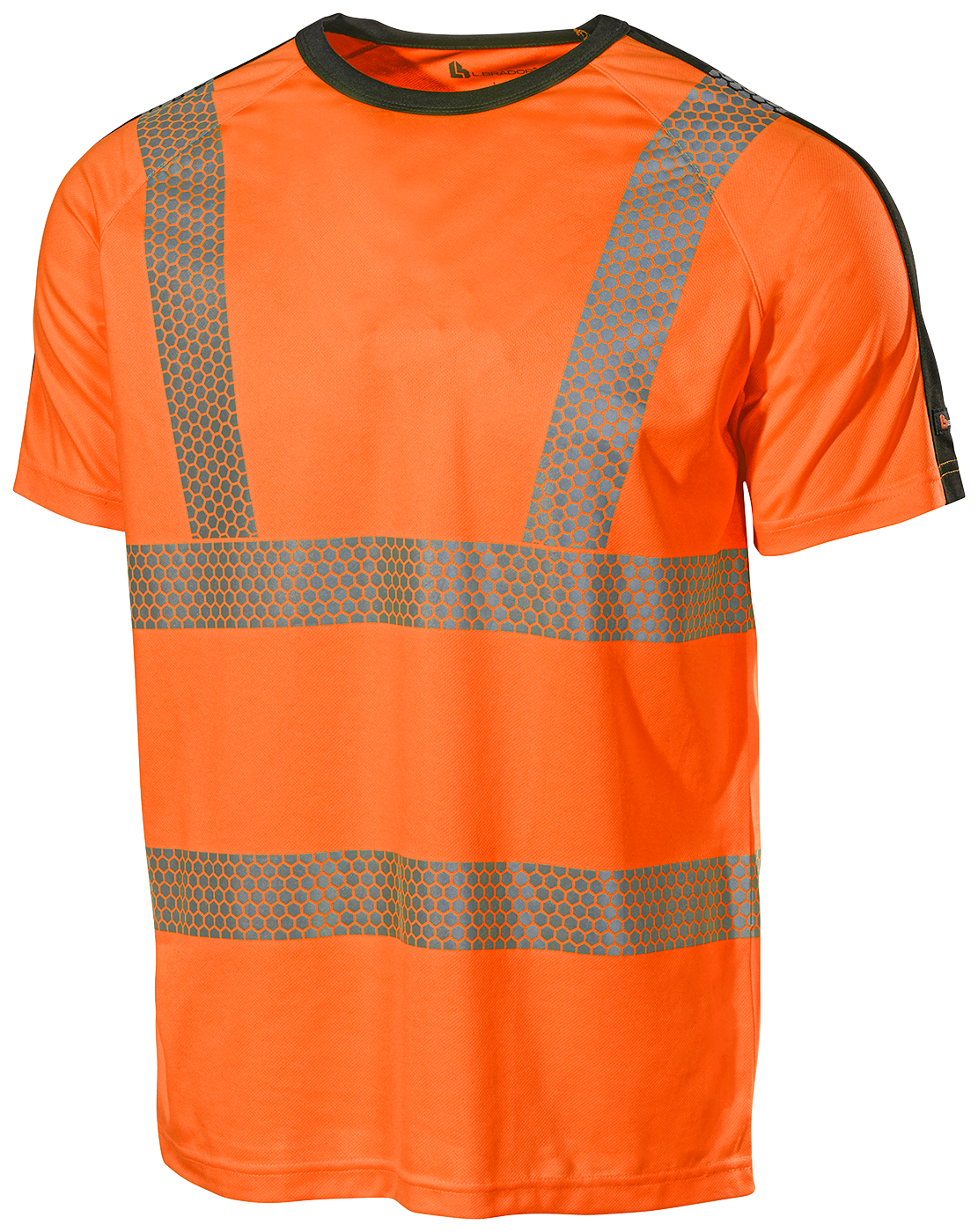 T-Shirt 6120P Orange/Sort Str. 4XL