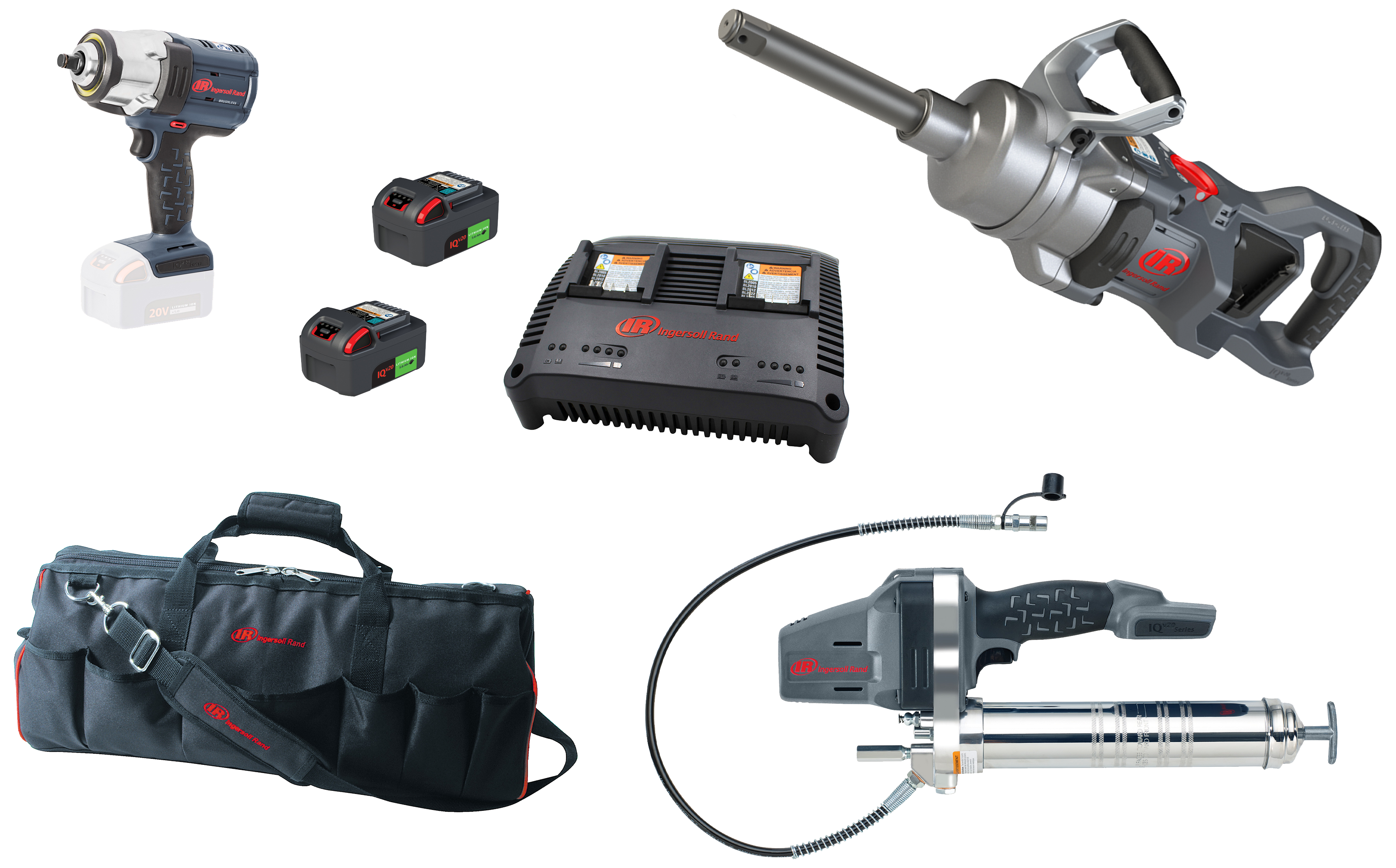 I-R 20V kombosæt, 3 maskiner + 2 batterier