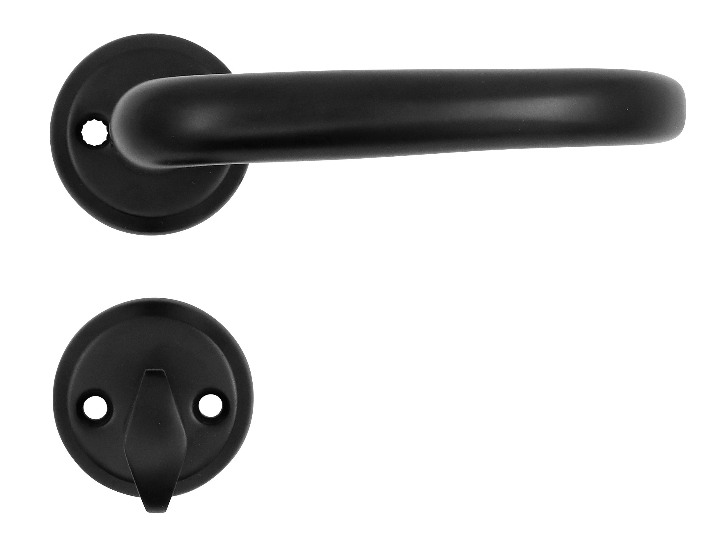 HOME It® dørgrebssæt i matsort med 3 nøgler - Sikkerhedstilbud!