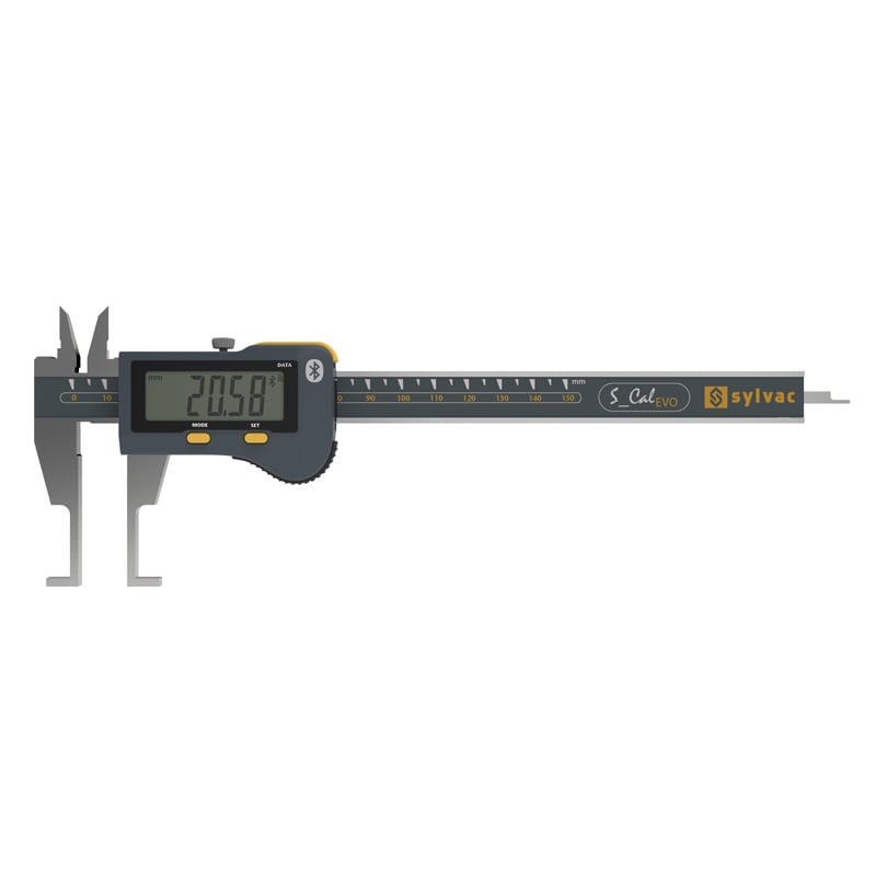 SYLVAC IP67 digital skydelære S_Cal EVO INT. Groove 150 mm (810.1600) med bluetooth