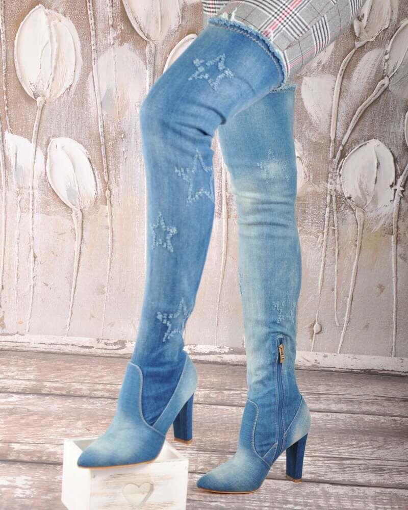 Dame Støvle Blå 40