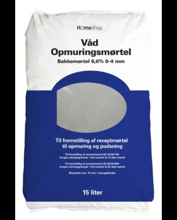 Homeshop Mørtel Våd   15lt Opmuringsmørtel       -  Mm