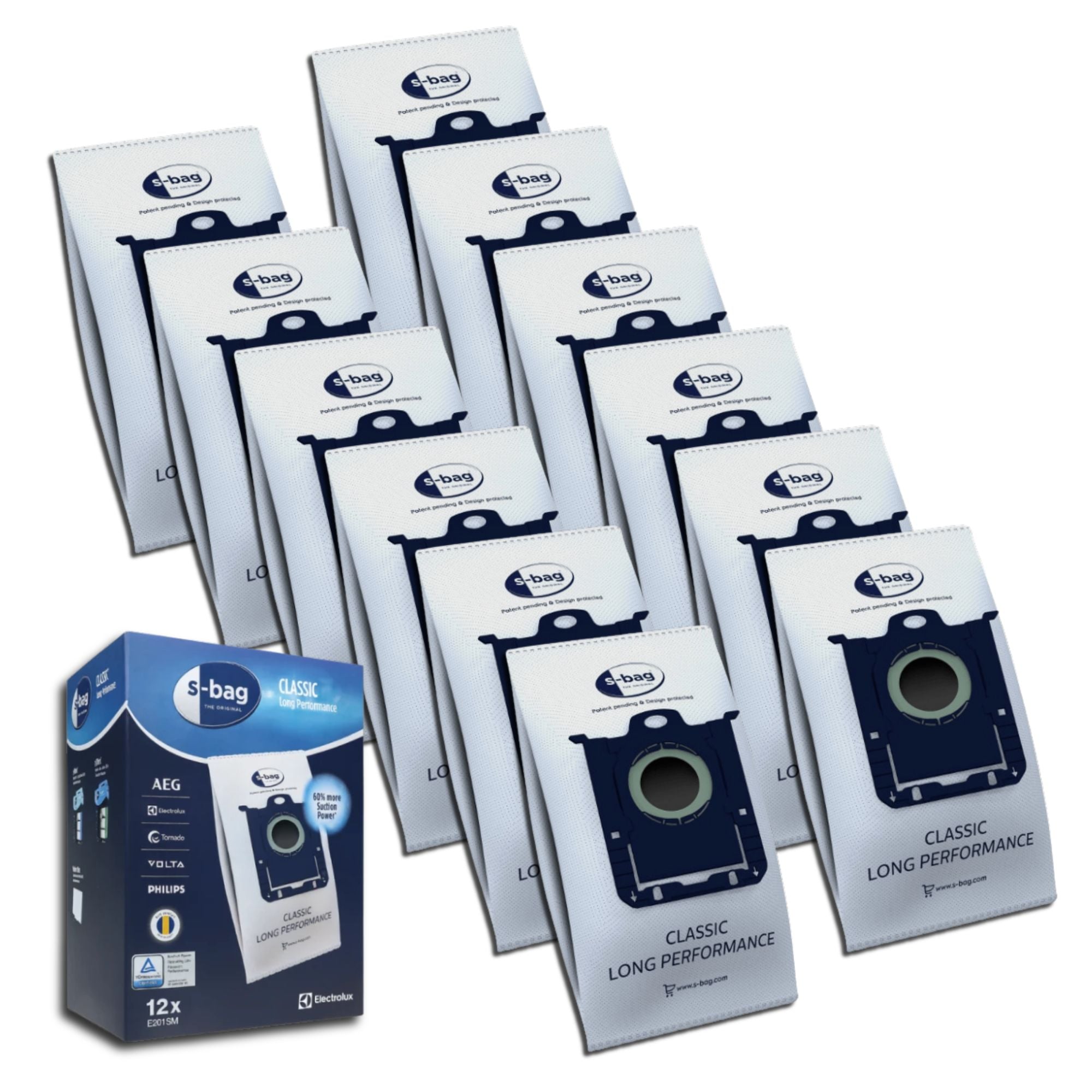 -bag Classic Long Performance Støvsugerposer Til Electrolux  Aeg  Philips  Volta Mfl  12 Stk