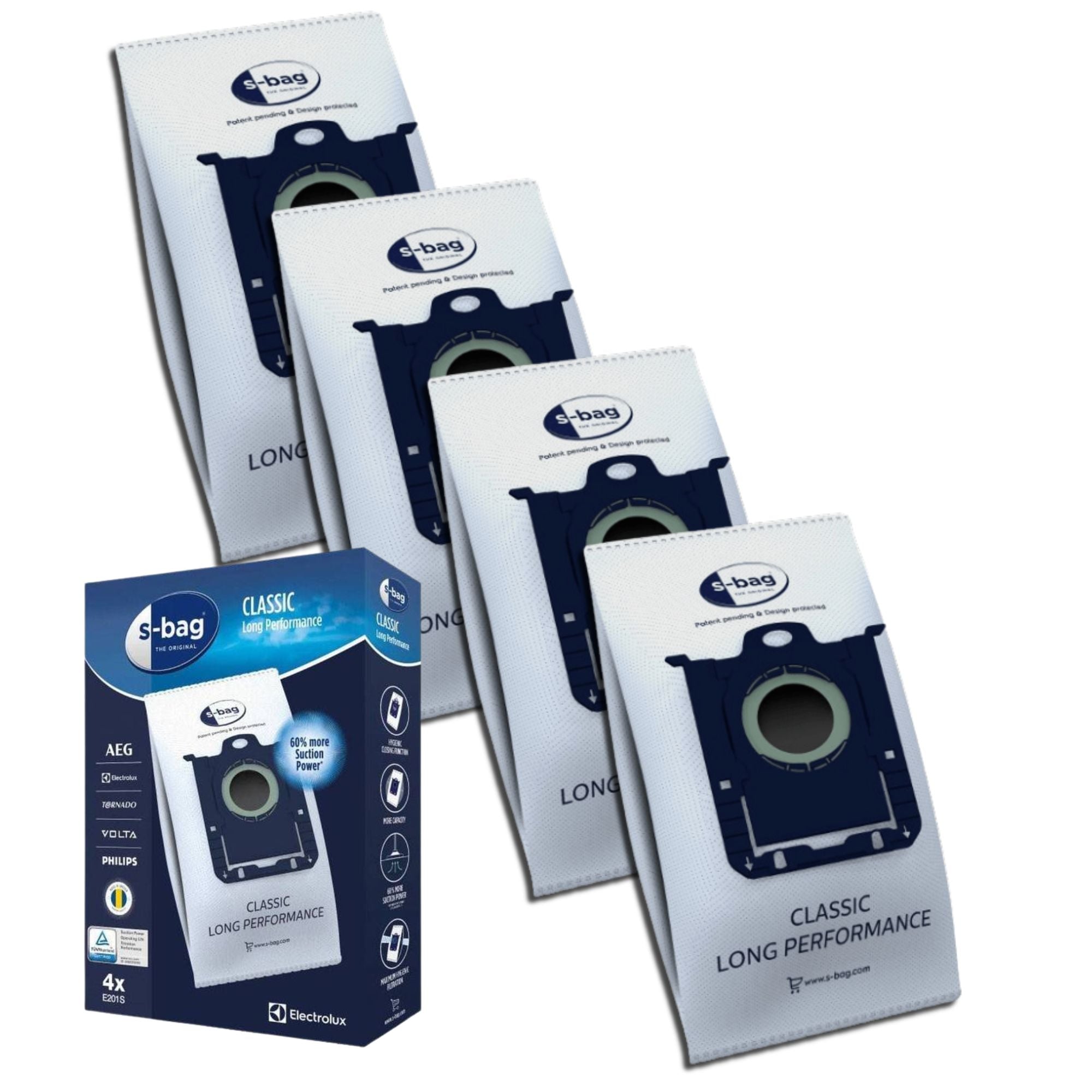 -bag Classic Long Performance Støvsugerposer Til Electrolux  Aeg  Philips  Volta Mfl    Stk