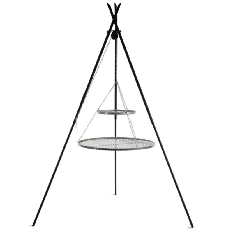 Cook King Tipiâ 210 Cm Trefod Med Grillriste Rustfrit Stål 80 Cm 40 Cm