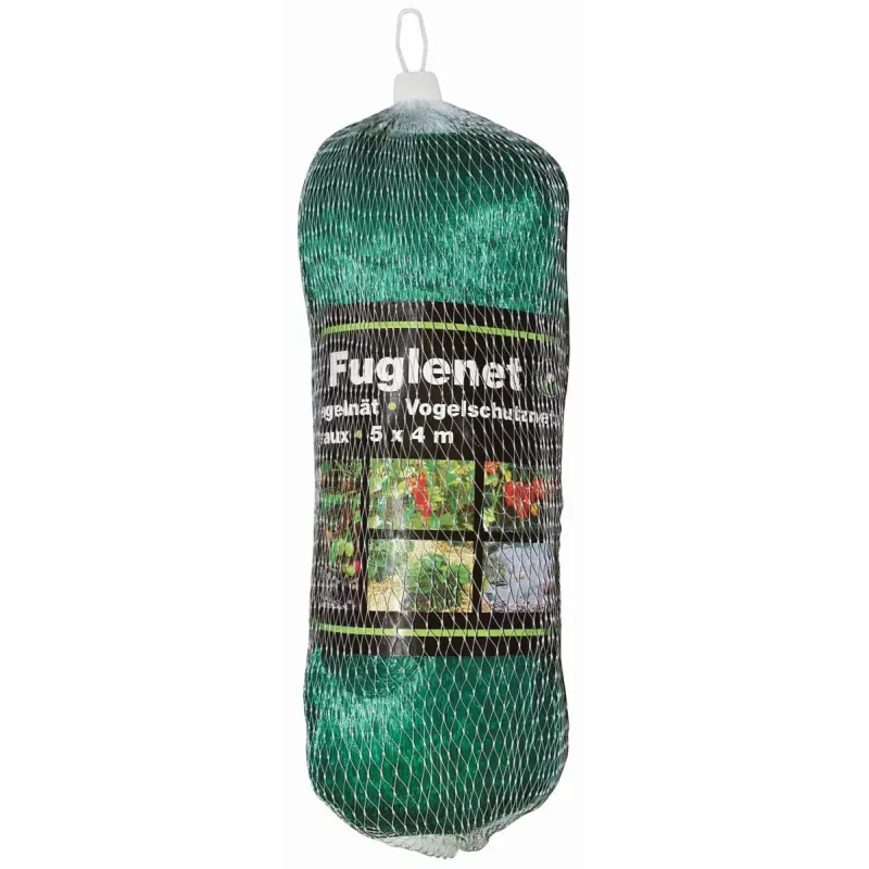 Fuglenet 10x15mm Grøn Plast 4x5m 228-982