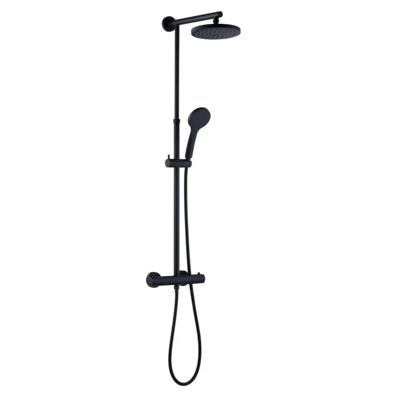 Adora Infigo Termostatbruse- Sæt Brus ø200 100 Mm Black