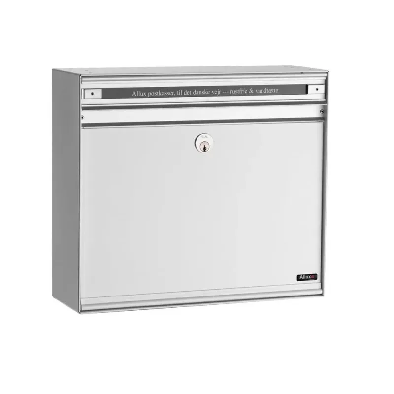 Allux Sc135 Uden Lås Stållåge Hvid Ral 9016 Systempostkasse F47109