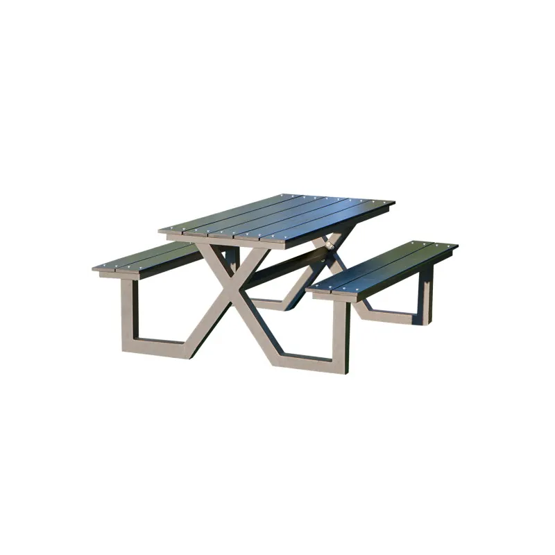 Børne Bord- Bænksæt Hortus -model Sort Plywood Og Antracit Stel 801-090