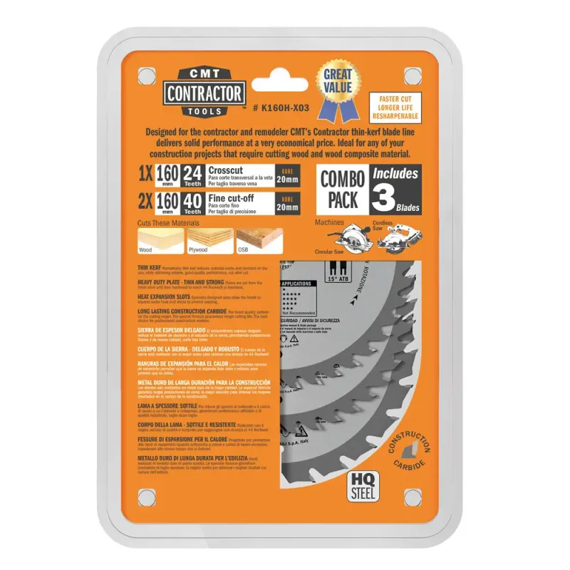 Cmt Klingesæt 160x20 Z24-40-40 K160h-x03
