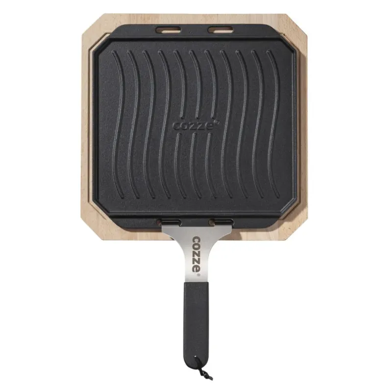 Cozze Vendbar Støbejernspande Med Bordskåner 330 330 Mm
