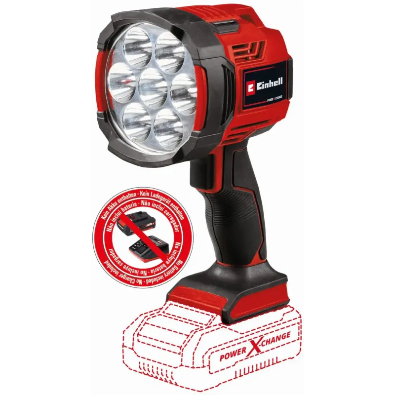 Einhell Te-cl 18 2500 Akku Led Håndlygte 2500 Lm 18v Batteri Og Lader