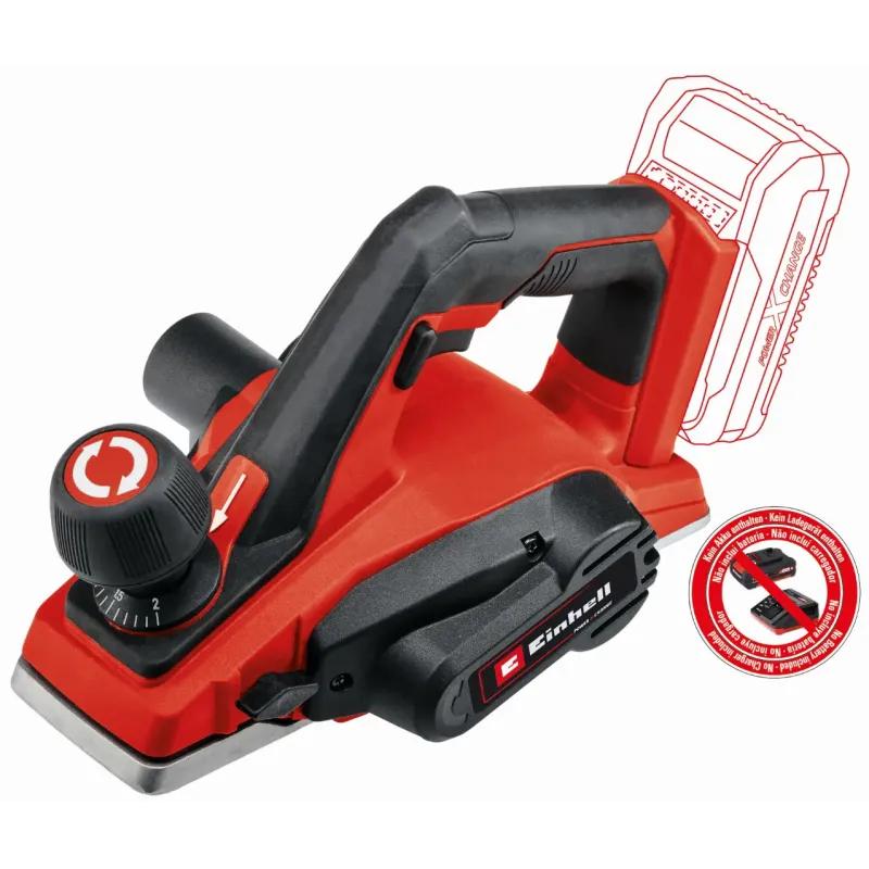 Einhell Te-pl 18 82 Li Akku Høvl 82 Mm 18v Batteri Og Lader