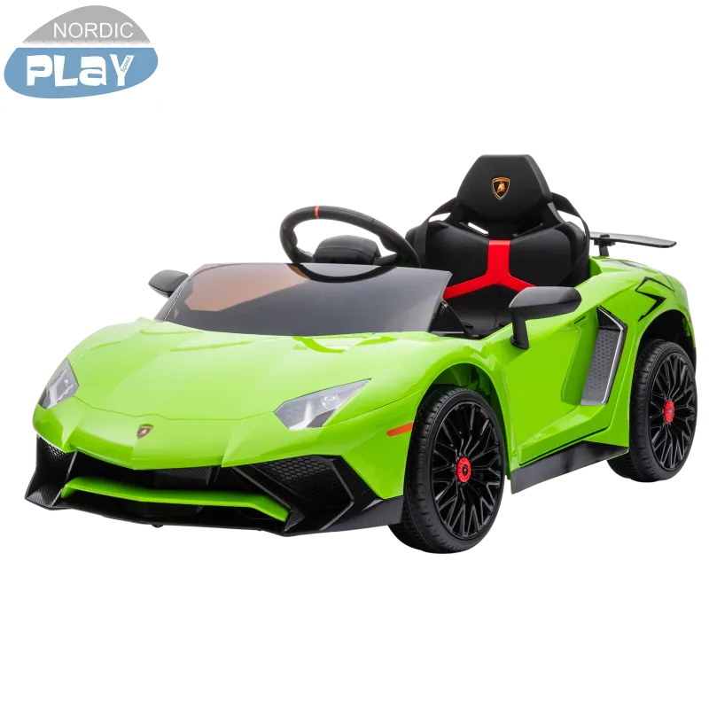 Elbil Lamborghini Aventador 12v Limegrøn Nordic Play Speed
