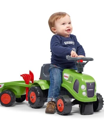 Falk Baby Claas Ride-on Traktor Med Trailer  Rive Og Skovl
