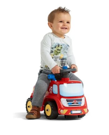 Falk Brandbil Ride-on Med Opbevaringsrum  Rat Og Horn