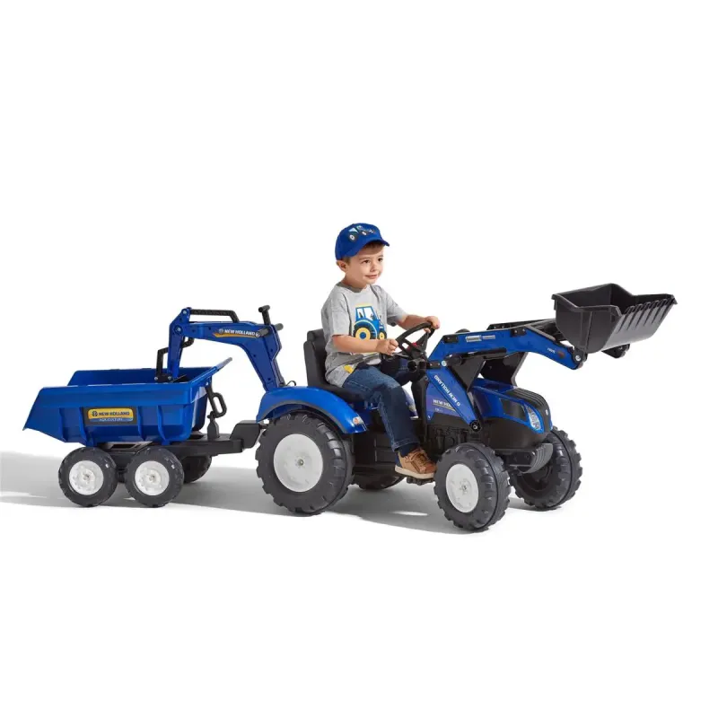 Falk New Holland Rendegraver Inkl Vogn Med Tiplad