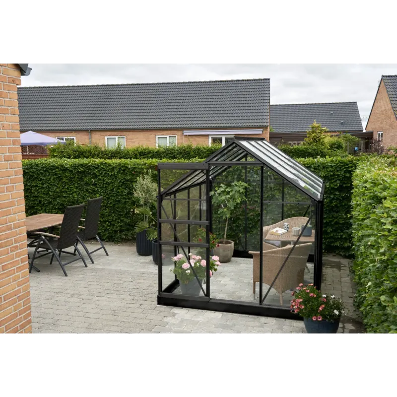 Halls Drivhus Popular 86 Sort Mm Glas F09708