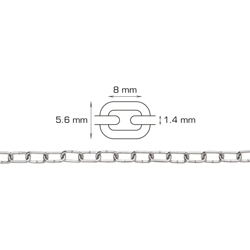 Home-it Urkæde ø1 Mm Meter Elforsinket